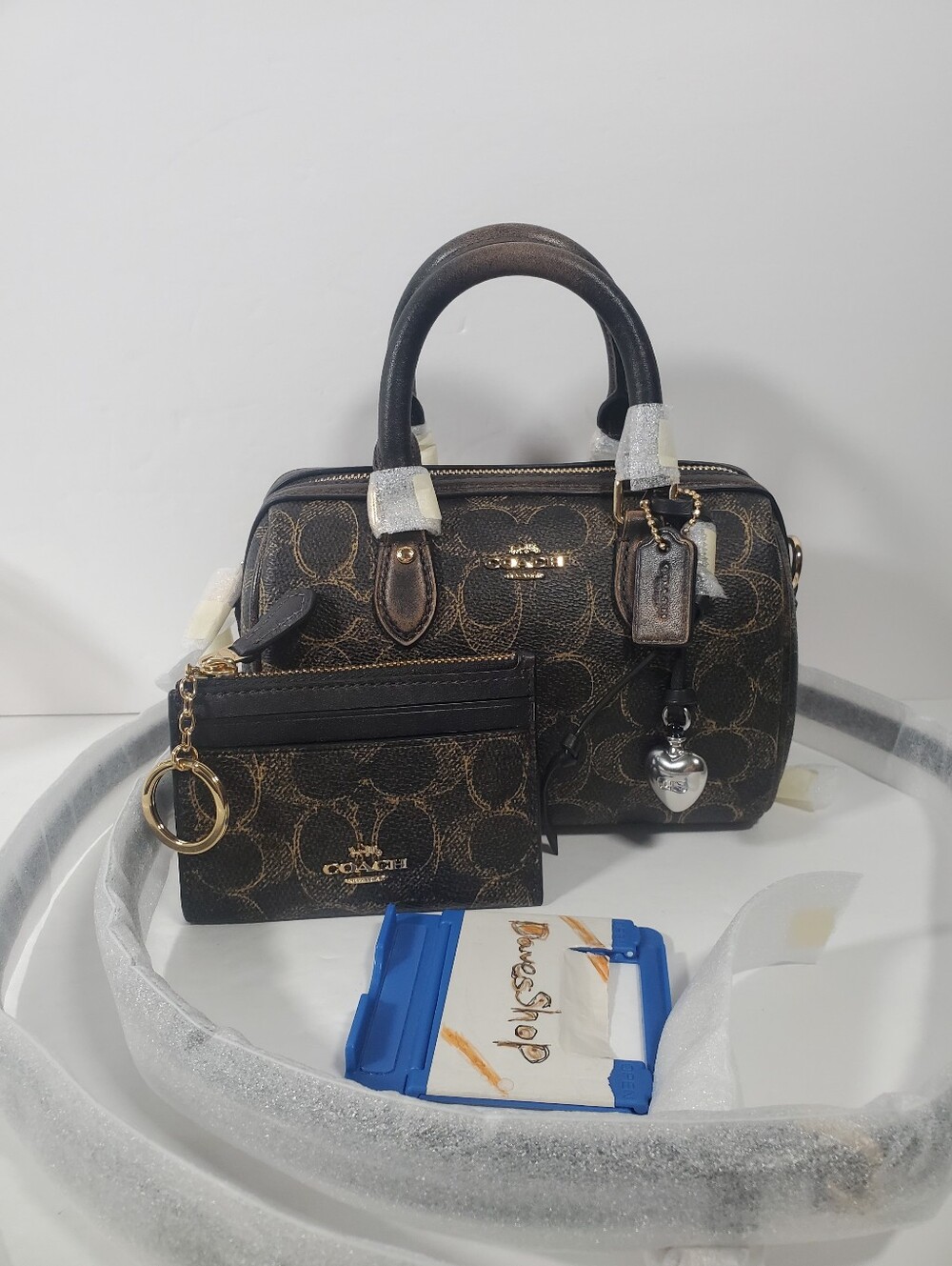 Bundle Coach Mini Rowan  Bag with ID Case Set NWT